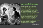 An Image of Love's Blindness Poem by Alfred Austin. A Romantic Image