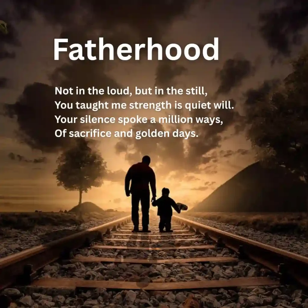 10 Short Poems for Fathers on International Father's Day 4 10 Short Poems for Fathers on International Father's Day. A poem on Fatherhood