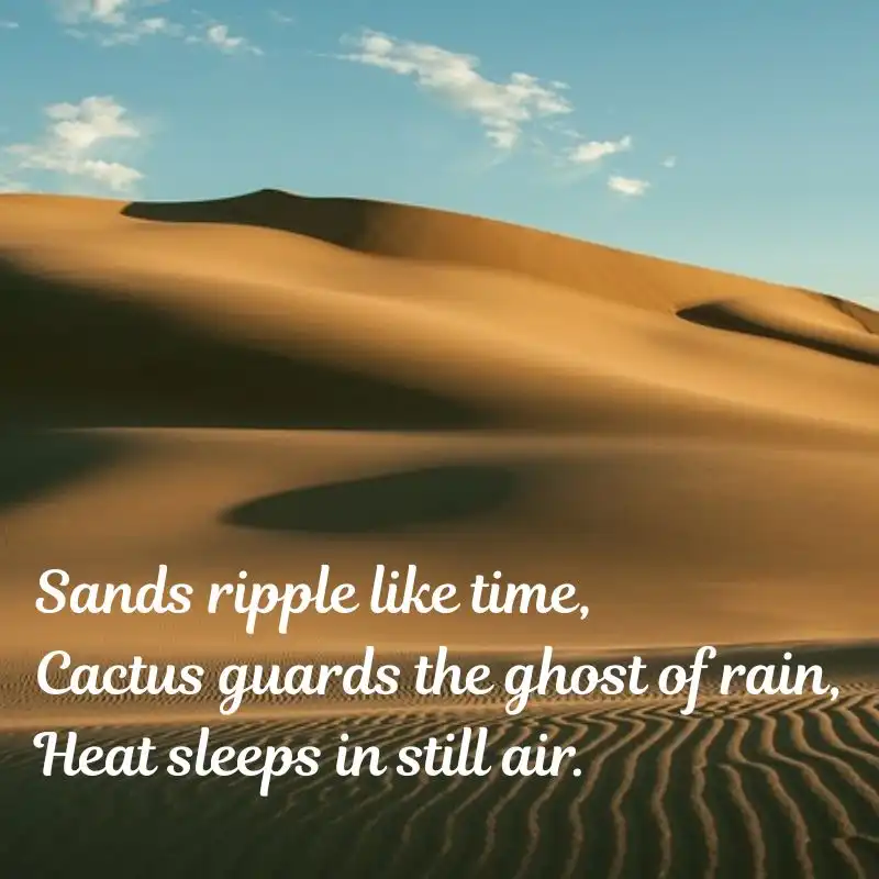 15 Haikus on Nature Beauty - Whispers of Nature 7 15 Haikus on Nature Beauty - Desert Stillness