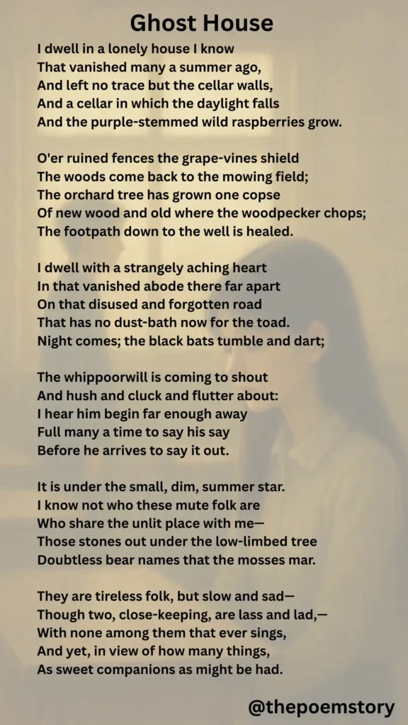 A Boy's Will by Robert Frost (1913) - Discovering the Soul of a Poet | You Will Love this Book Review 3 An Image of the Poem "Ghost House". From Robert Frost's book A Boy's Will.