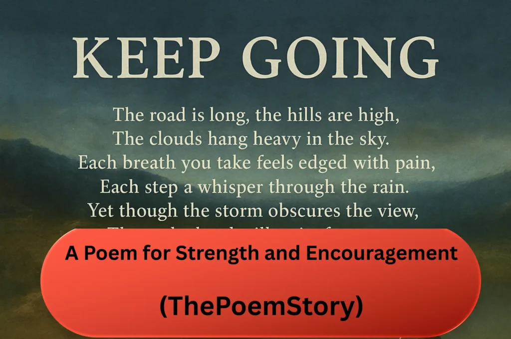 Keep Going | A Poem for Strength and Encouragement 1 Keep Going | A Poem for Strength and Encouragement. Life often feels like a relentless climb—one step after another on a path that seems without end. In such moments, poetry offers not just words, but a lantern in the dark. The poem “Keep Going” captures the essence of resilience: to acknowledge weariness, yet to keep moving forward. It embraces the metaphors of mountains, rivers, and seeds—each symbolizing slow but steady progress, even when the end isn’t visible.