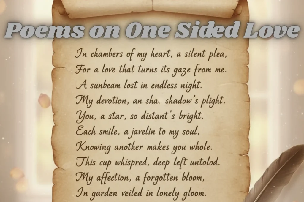 6 Poems About One Sided Love : The Heart's Silent Symphony 1 6 Poems About One Sided Love.