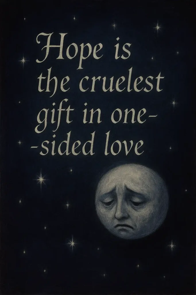 6 Poems About One Sided Love : The Heart's Silent Symphony 6 Emotional night sky quote about hope in unrequited love
