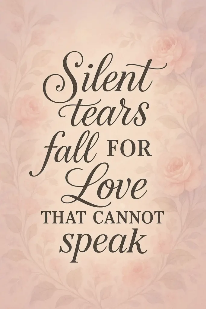 6 Poems About One Sided Love : The Heart's Silent Symphony 2 Pinterest-style quote image about one-sided love with elegant typography