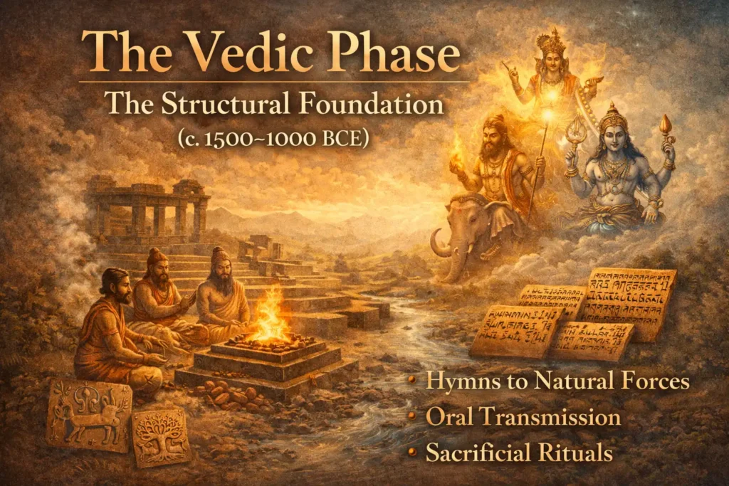 Birth of Hinduism. The Image symolyzing Vedic Phase