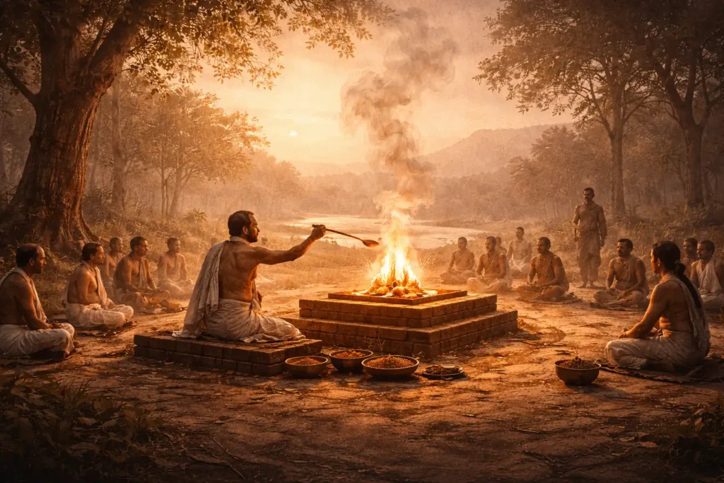 yajna—the ritual sacrifice that shaped how the universe itself was understood.