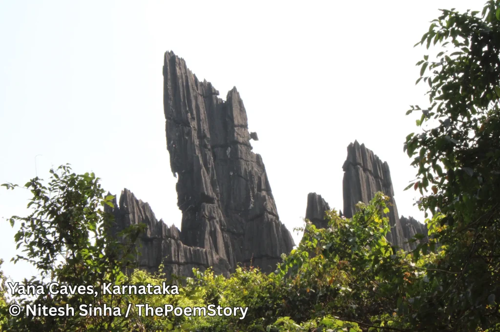 Yana Caves of Karnataka: Exploring a Rare Geological Formation 6 Mohini Shikhara limestone tower at Yana Caves of Karnataka