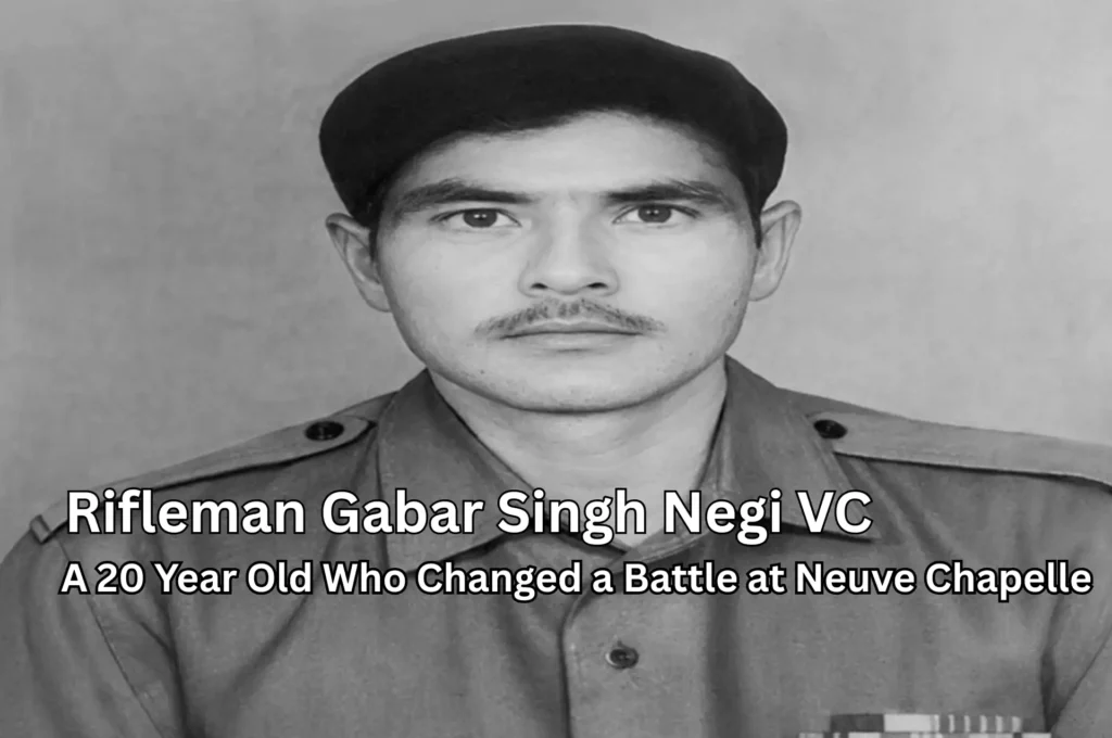 Rifleman Gabar Singh Negi VC portrait Garhwal Rifles WW1