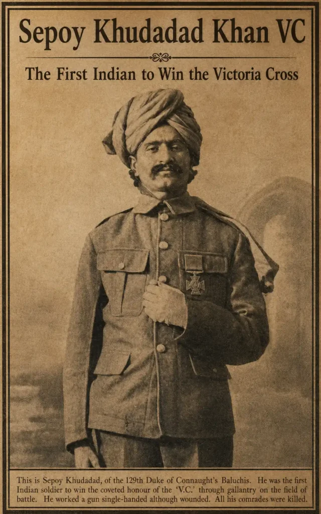 Sepoy Khudadad Khan VC – The First Indian to Win the Victoria Cross 2 Sepoy Khudadad Khan VC