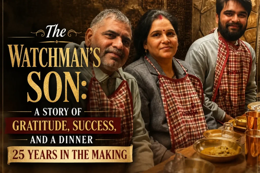 The Watchman's Son - ITC Maurya hotel New Delhi watchman son dinner story